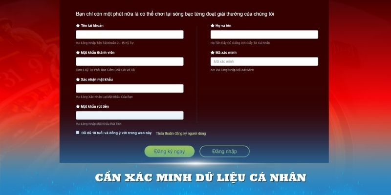 Cần xác minh dữ liệu của mình để đảm bảo an toàn cho quá trình giao dịch